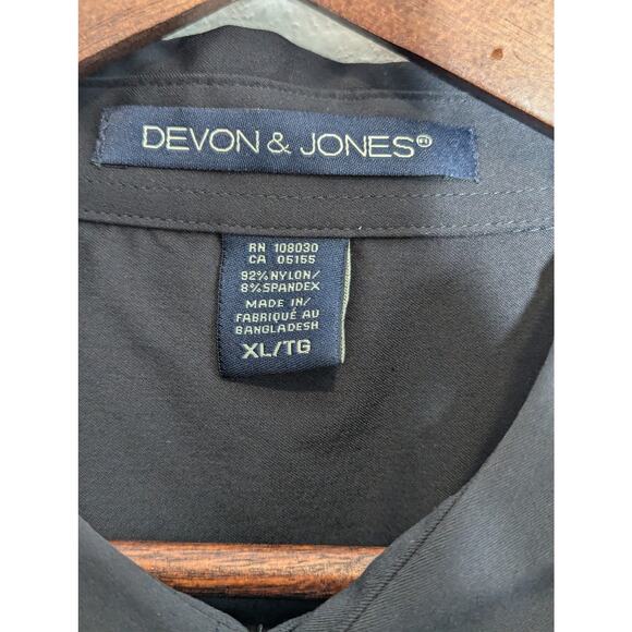 Devon & Jones Long Sleeve Black XL Button Up Shirt - Picture 3 of 6